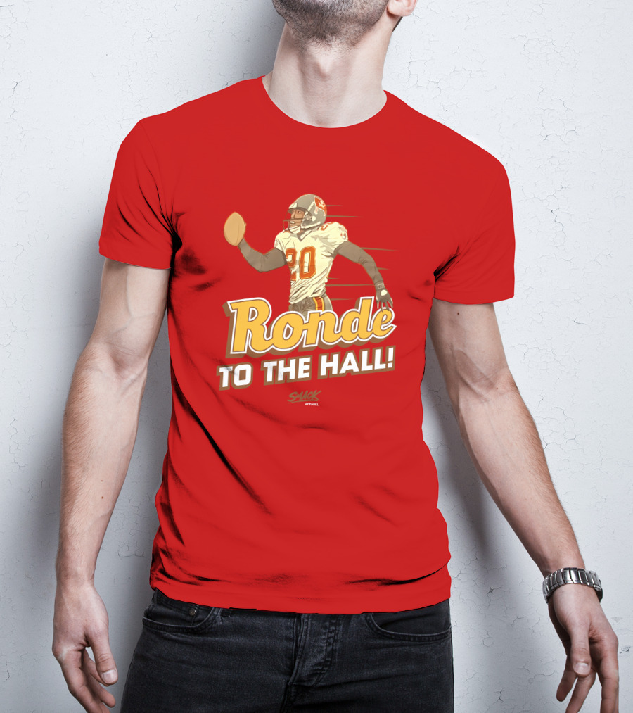 Ronde To The Hall Smack Apparel Football T-Shirt