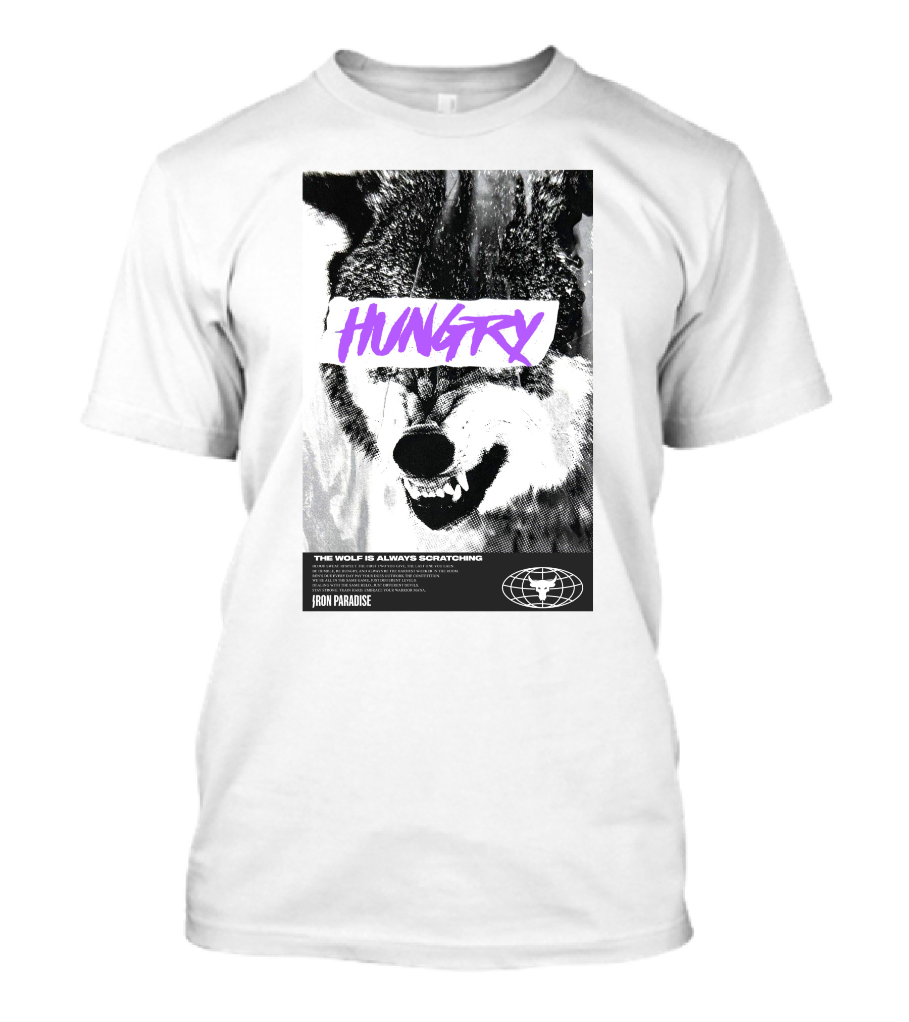 Hungry Wolf The Wolf Is Always Scratching Iron Paradise T-Shirt