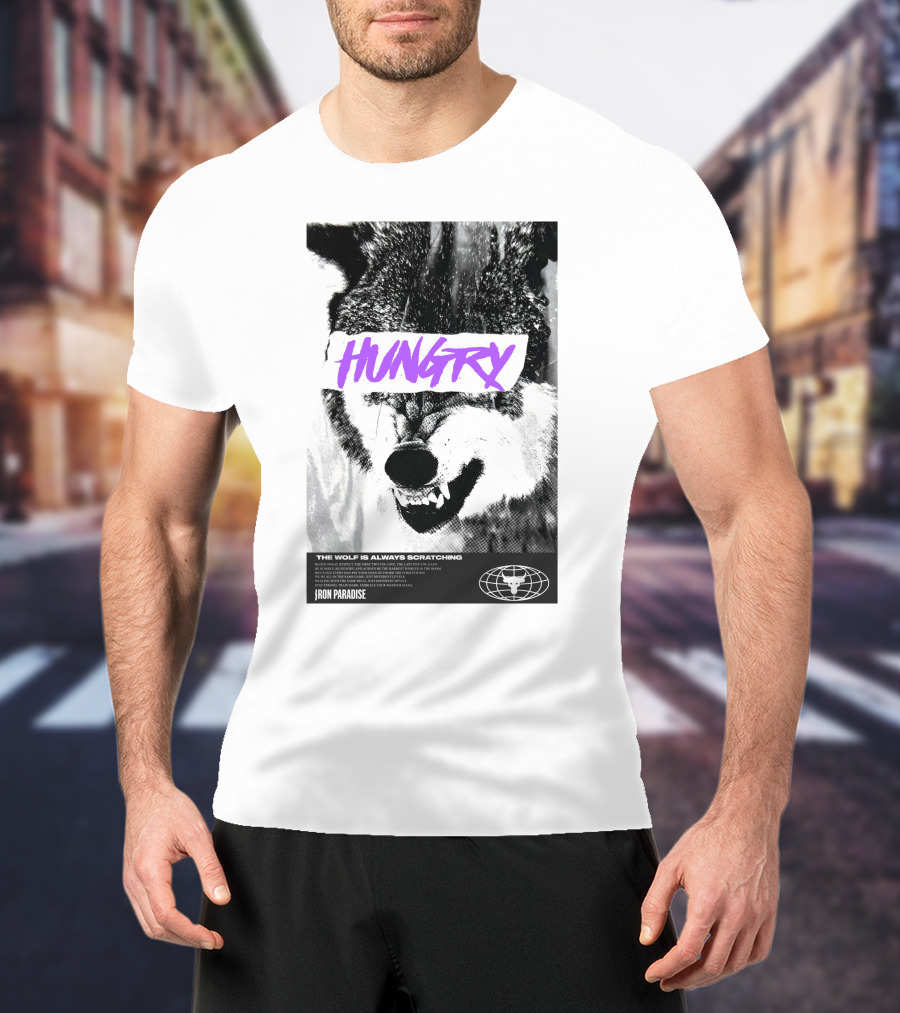 Hungry Wolf The Wolf Is Always Scratching Iron Paradise T-Shirt