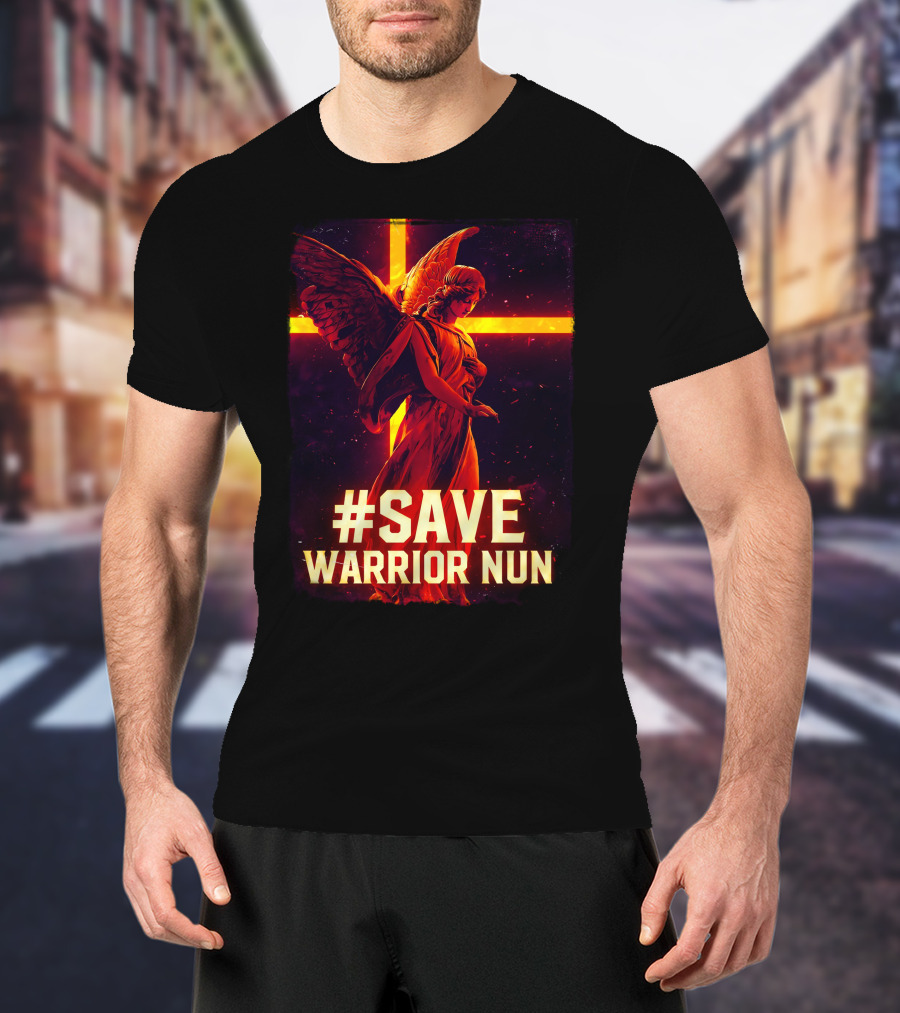 Save Warrior Nun Angel Red Cross T-Shirt