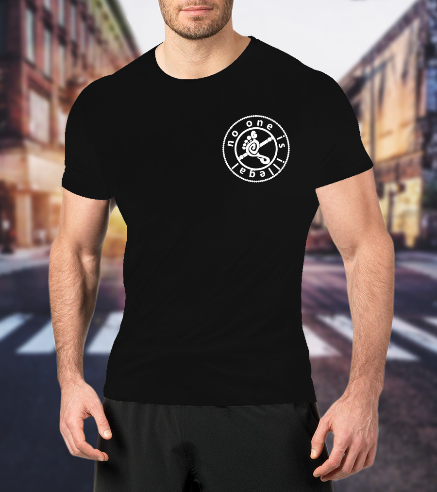 No One Is Illegal Circle T-Shirt