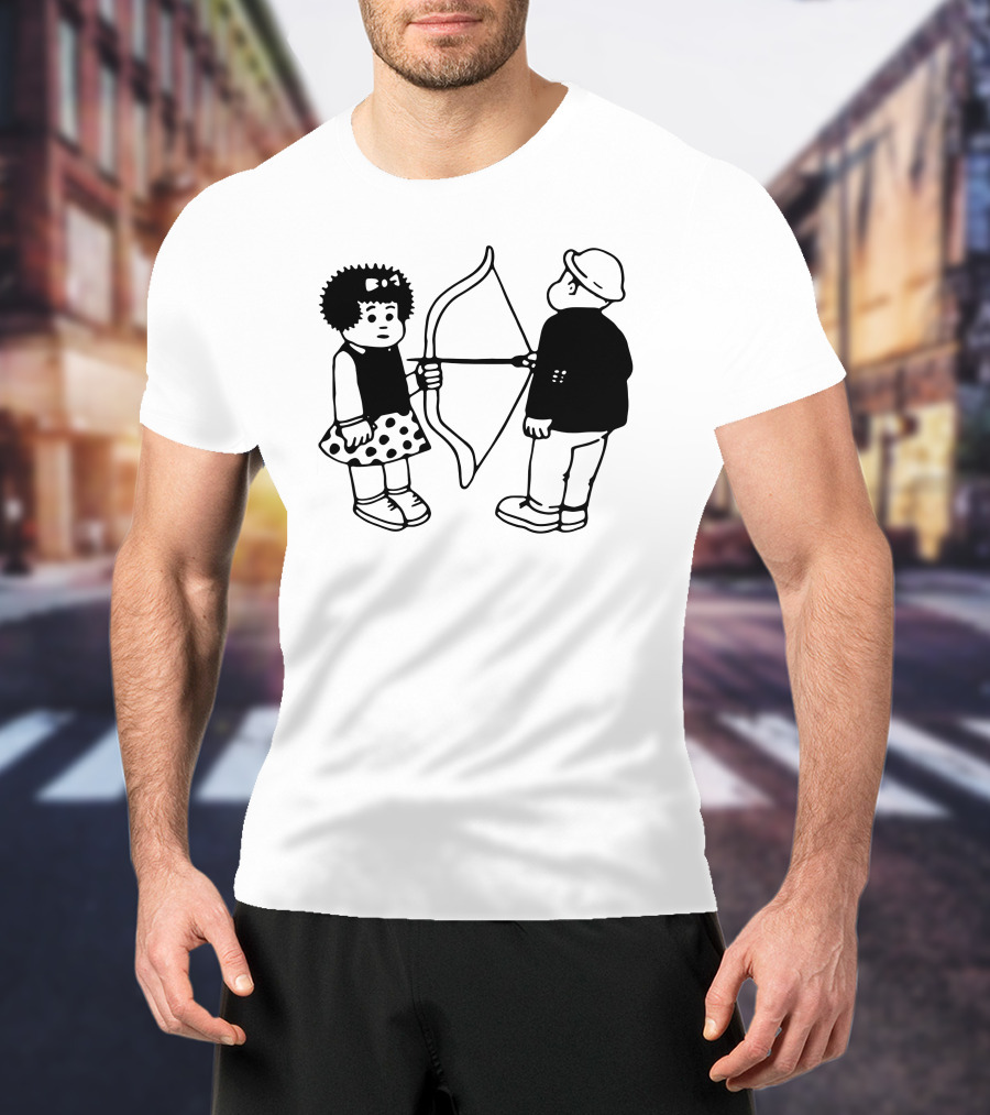 Vacancy Projects Rest Energy Nancy Style Comic Bow And Arrow Duo T-Shirt