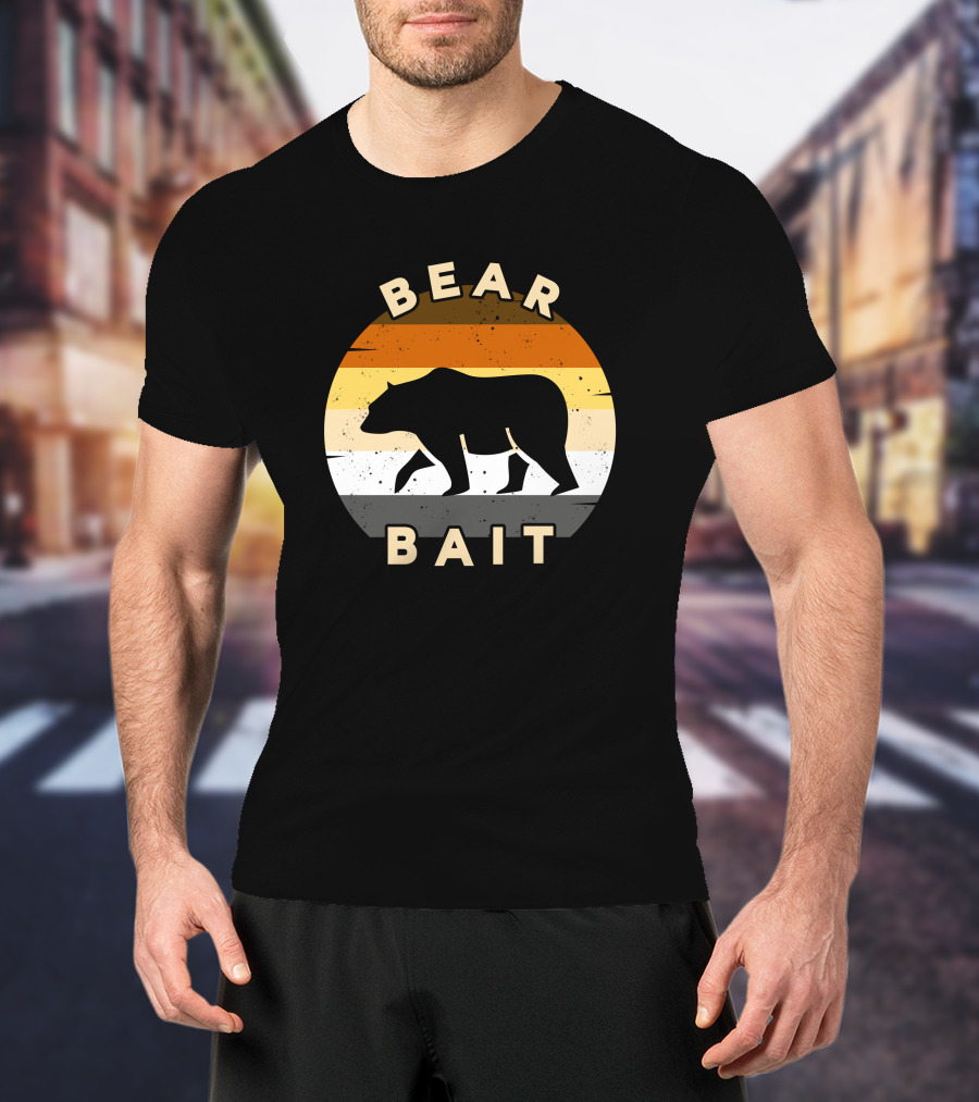 BEAR BAIT Vintage Retro Striped Circle T-Shirt