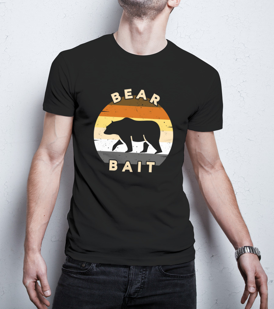 BEAR BAIT Vintage Retro Striped Circle T-Shirt