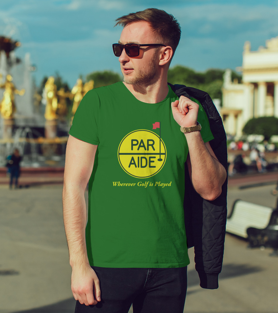 Par Aide Wherever Golf Is Played Circle With Flag T-Shirt