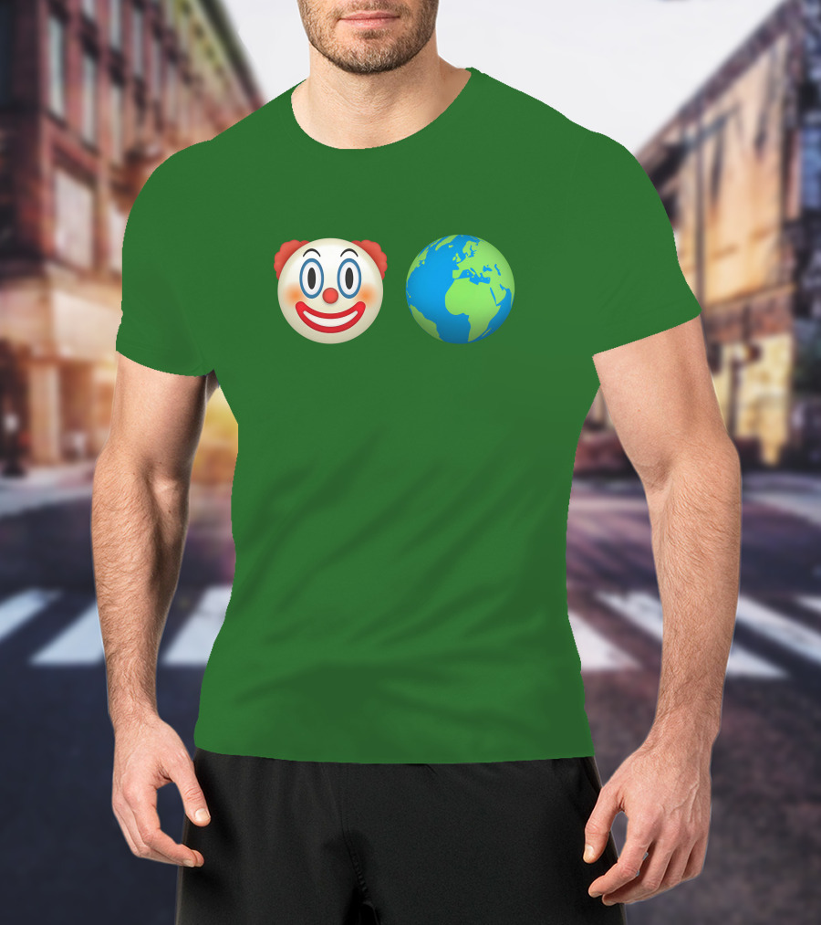 Clown Face Globe Emoji Clown World T-Shirt