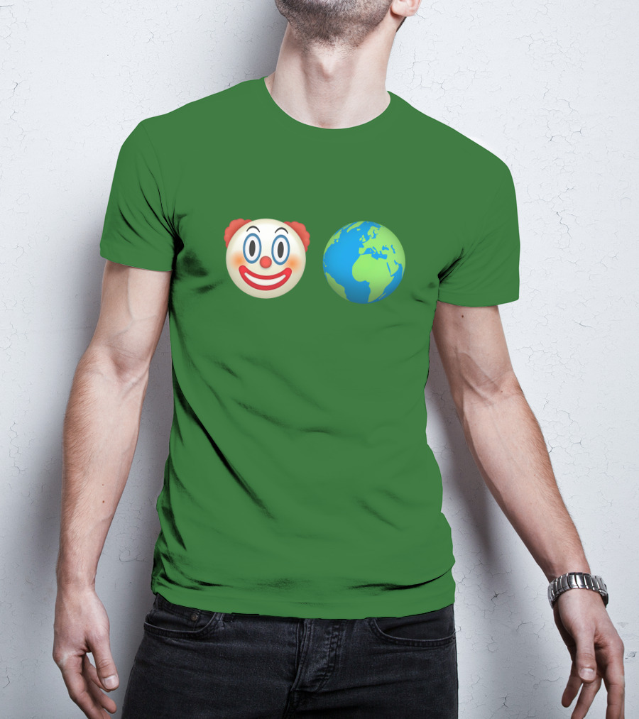 Clown Face Globe Emoji Clown World T-Shirt