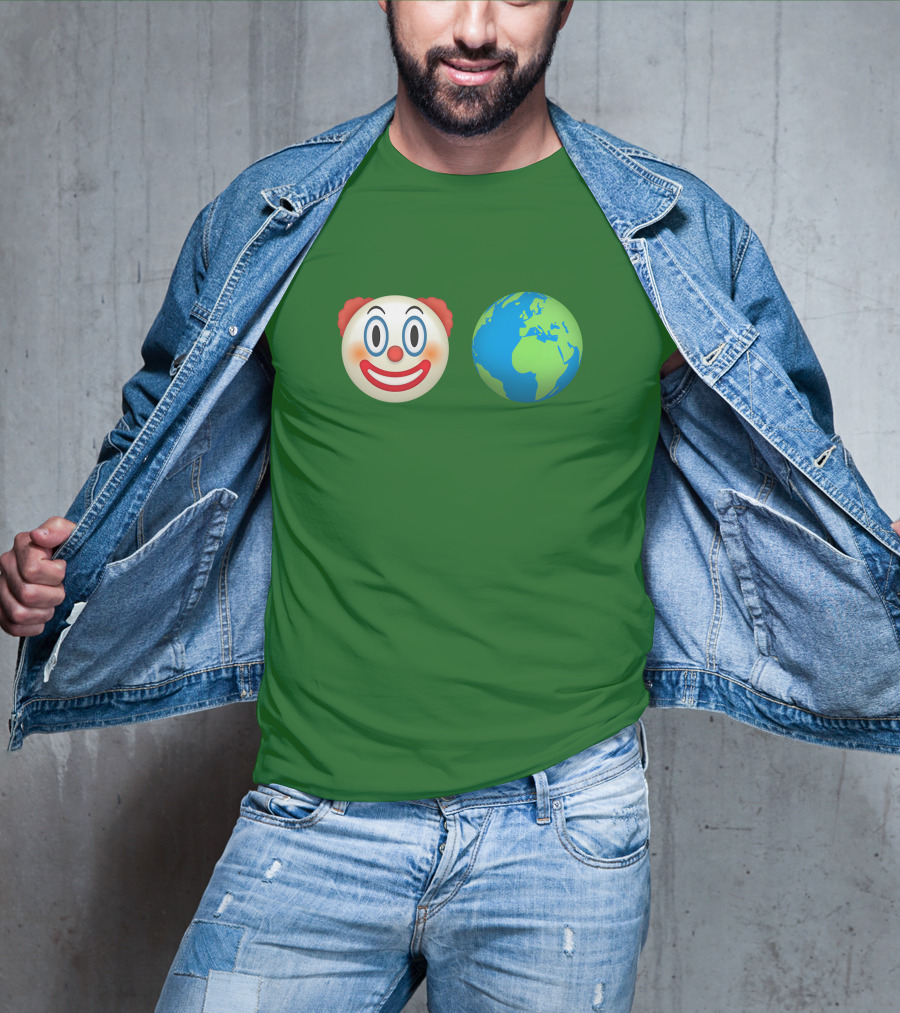 Clown Face Globe Emoji Clown World T-Shirt