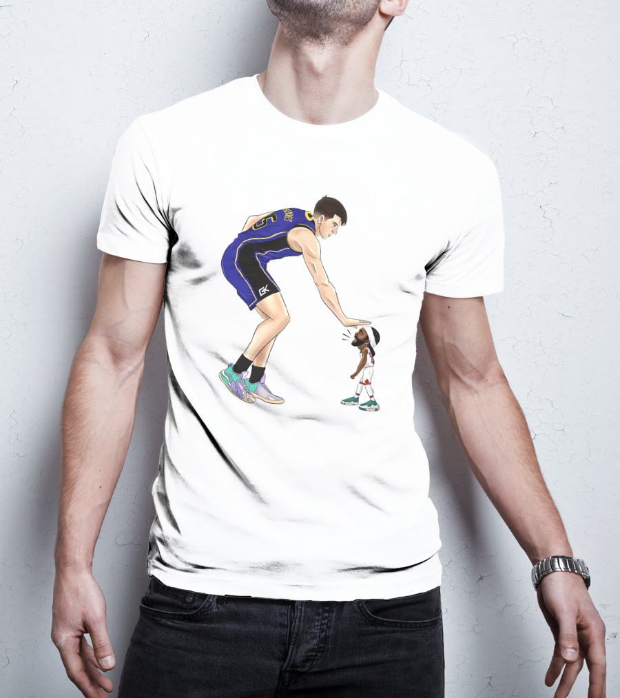 GoldenKnightGfx Basketball Players Size Comparison T-Shirt