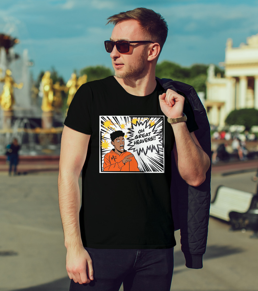 Oh Great Heavens Mark Adams Comic Style Burst T-Shirt