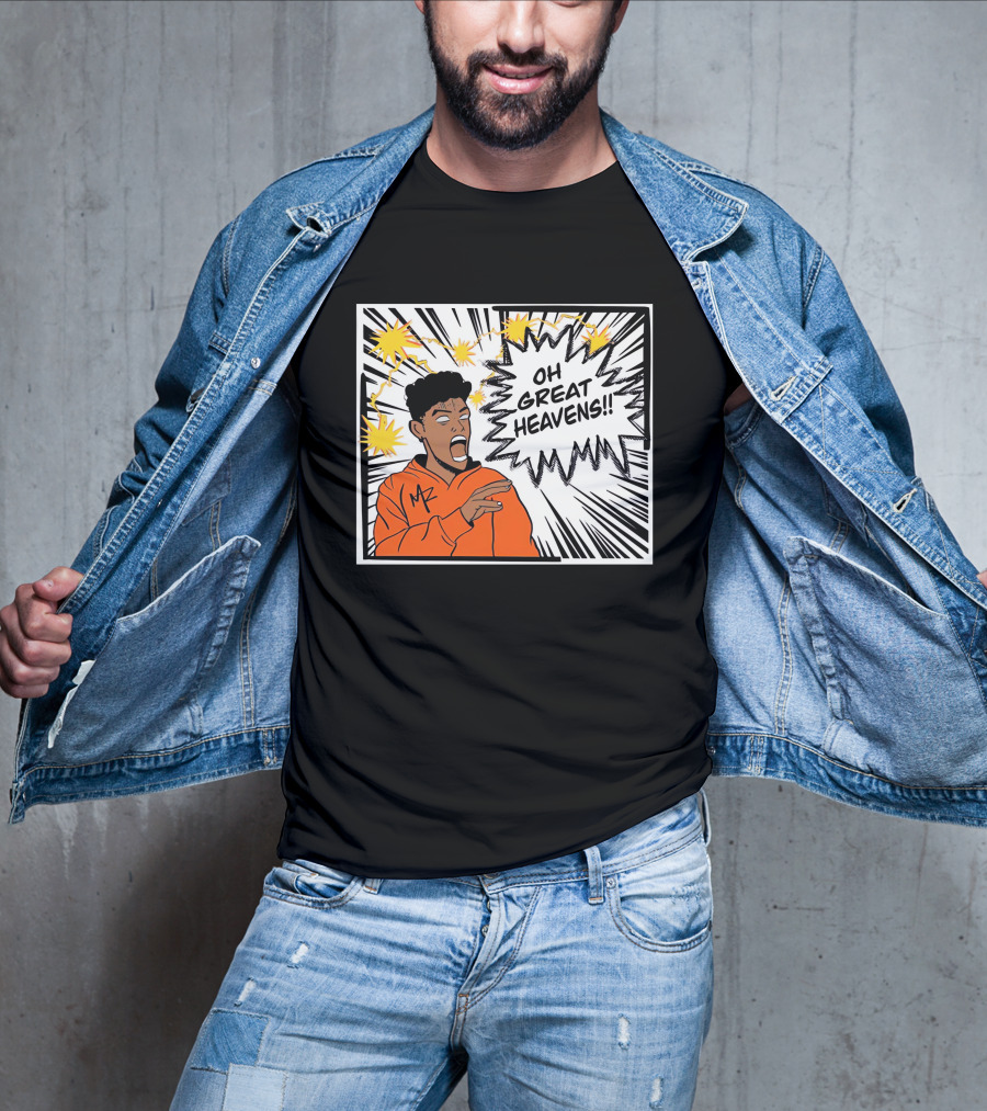 Oh Great Heavens Mark Adams Comic Style Burst T-Shirt