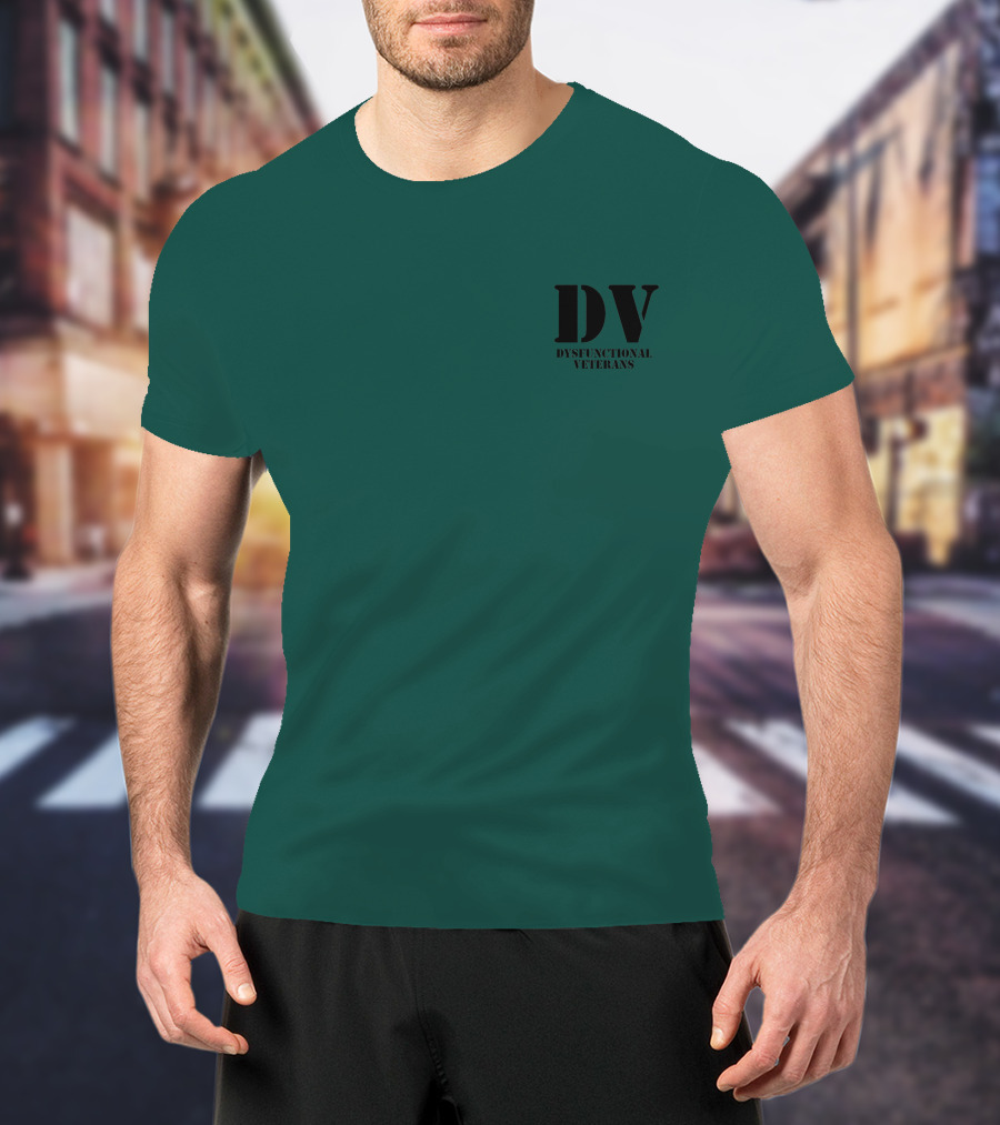 The Deplorable Veteran DV Dysfunctional Veterans Black T-Shirt