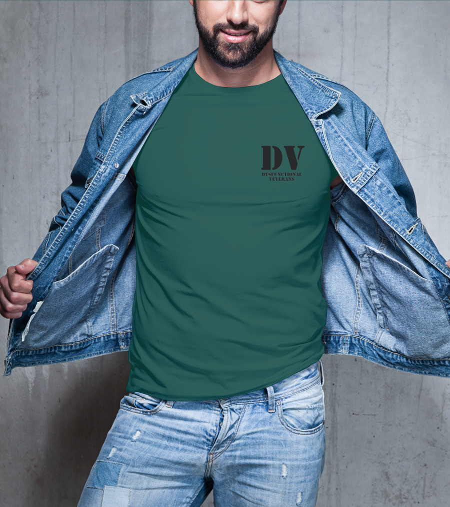 The Deplorable Veteran DV Dysfunctional Veterans Black T-Shirt