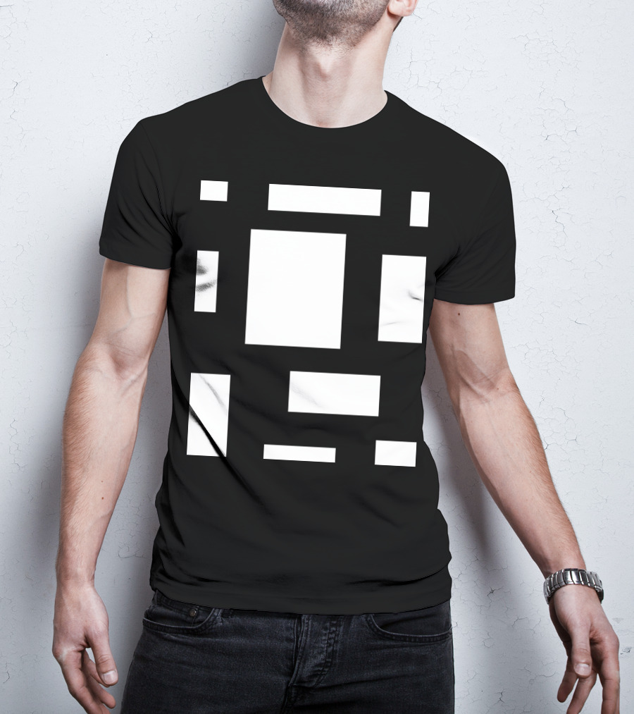 Piet Mondrian Style CAMP MAU 1 MAT BL Geometric Composition T-Shirt