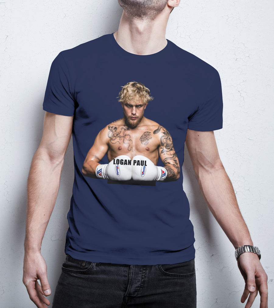 LOGAN PAUL Boxing Pose With Tattoos And Boxing Gloves T-Shirt