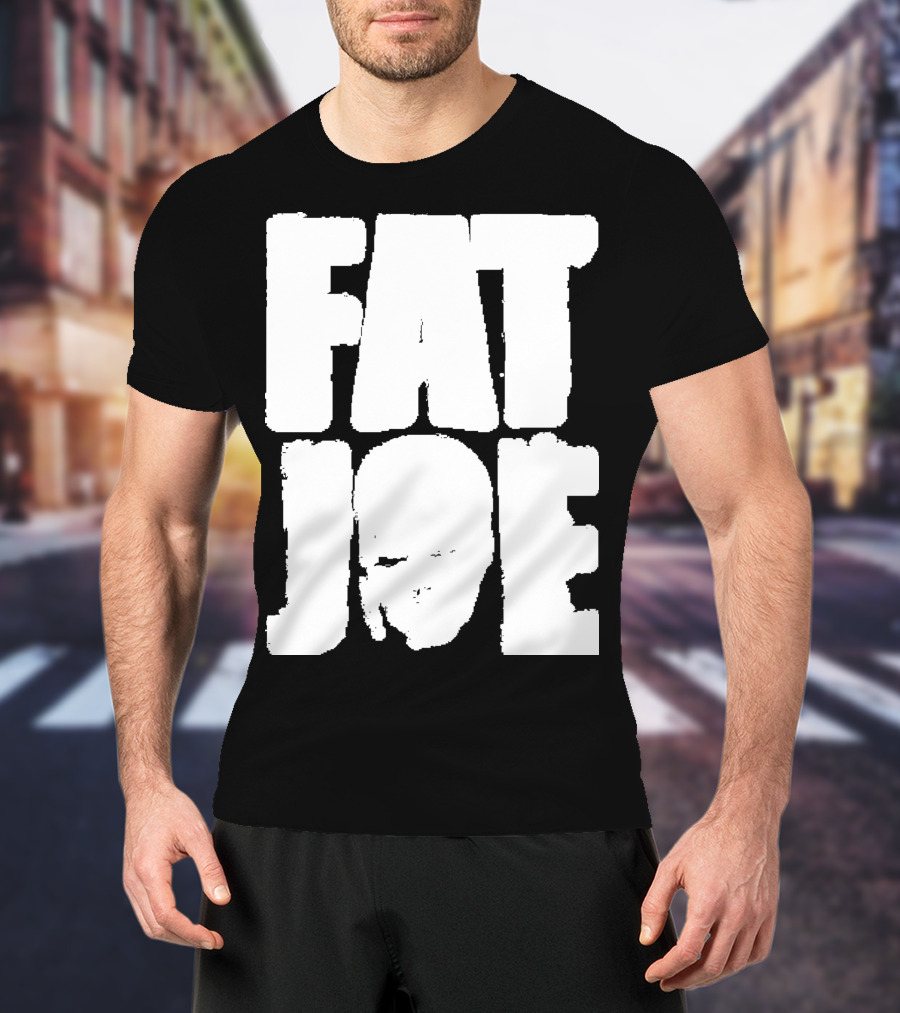 Fat Joe Face Inside Bold White Letters T-Shirt