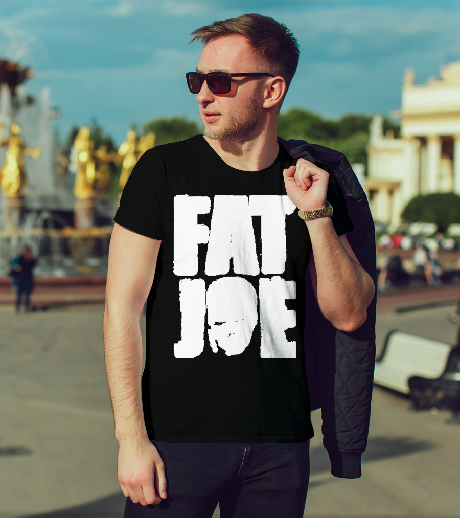 Fat Joe Face Inside Bold White Letters T-Shirt