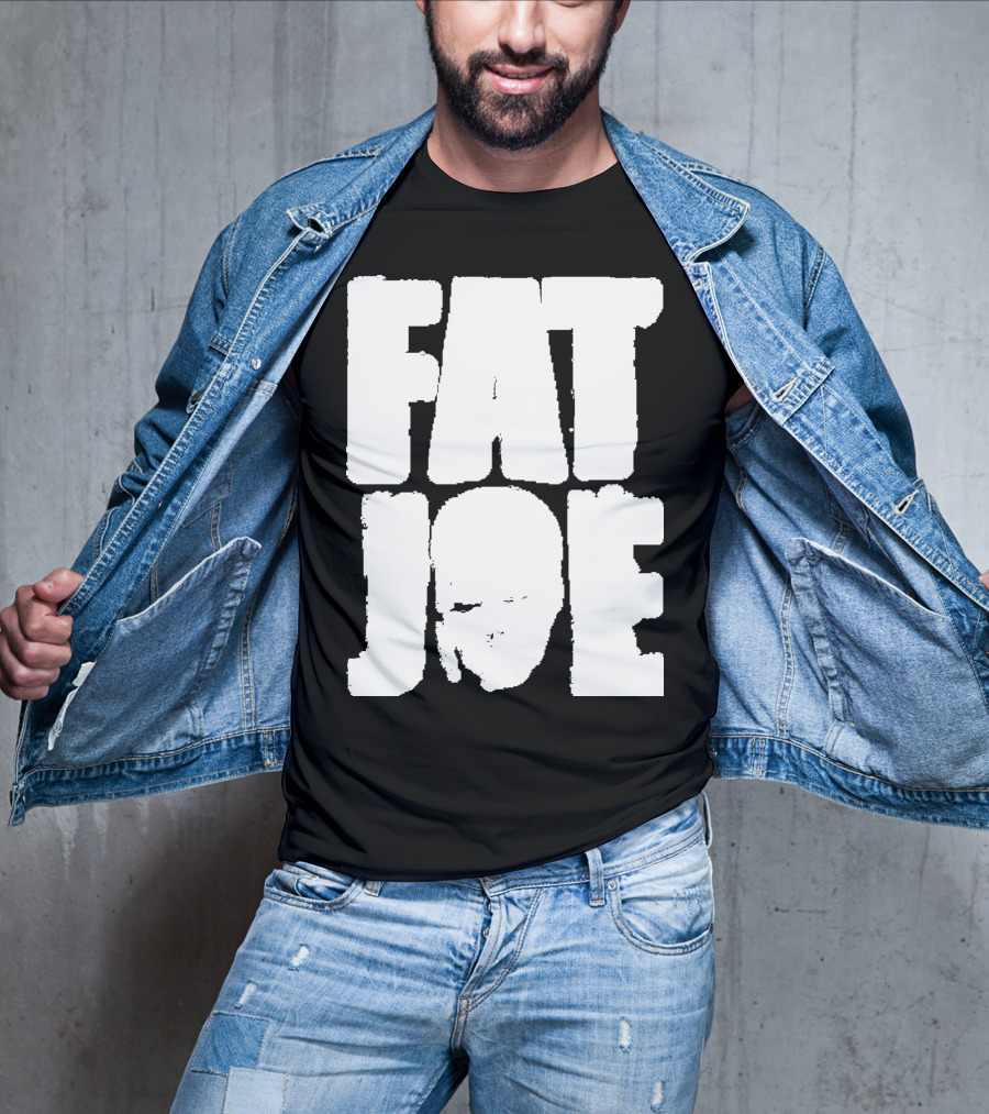 Fat Joe Face Inside Bold White Letters T-Shirt
