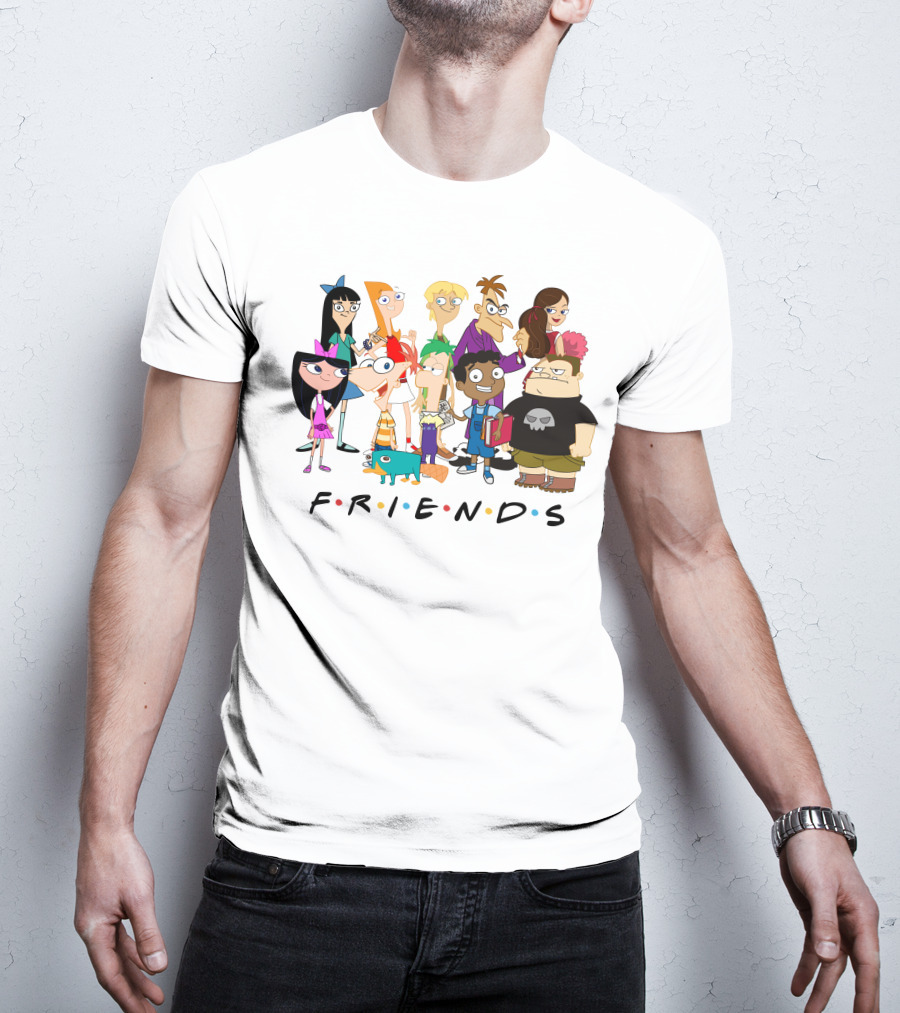 Phineas And Ferb Friends Cast With Iconic Friends T-Shirt