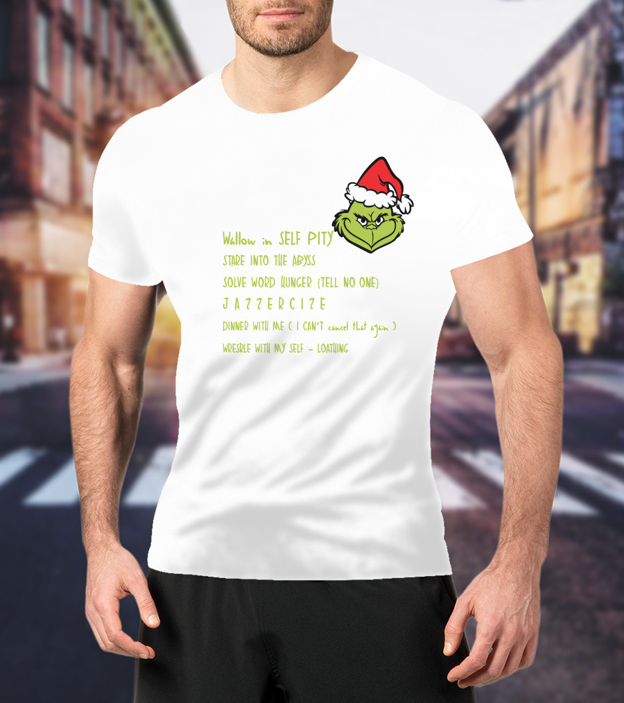 Grinch Christmas Schedule My Day I'm Booked T-Shirt