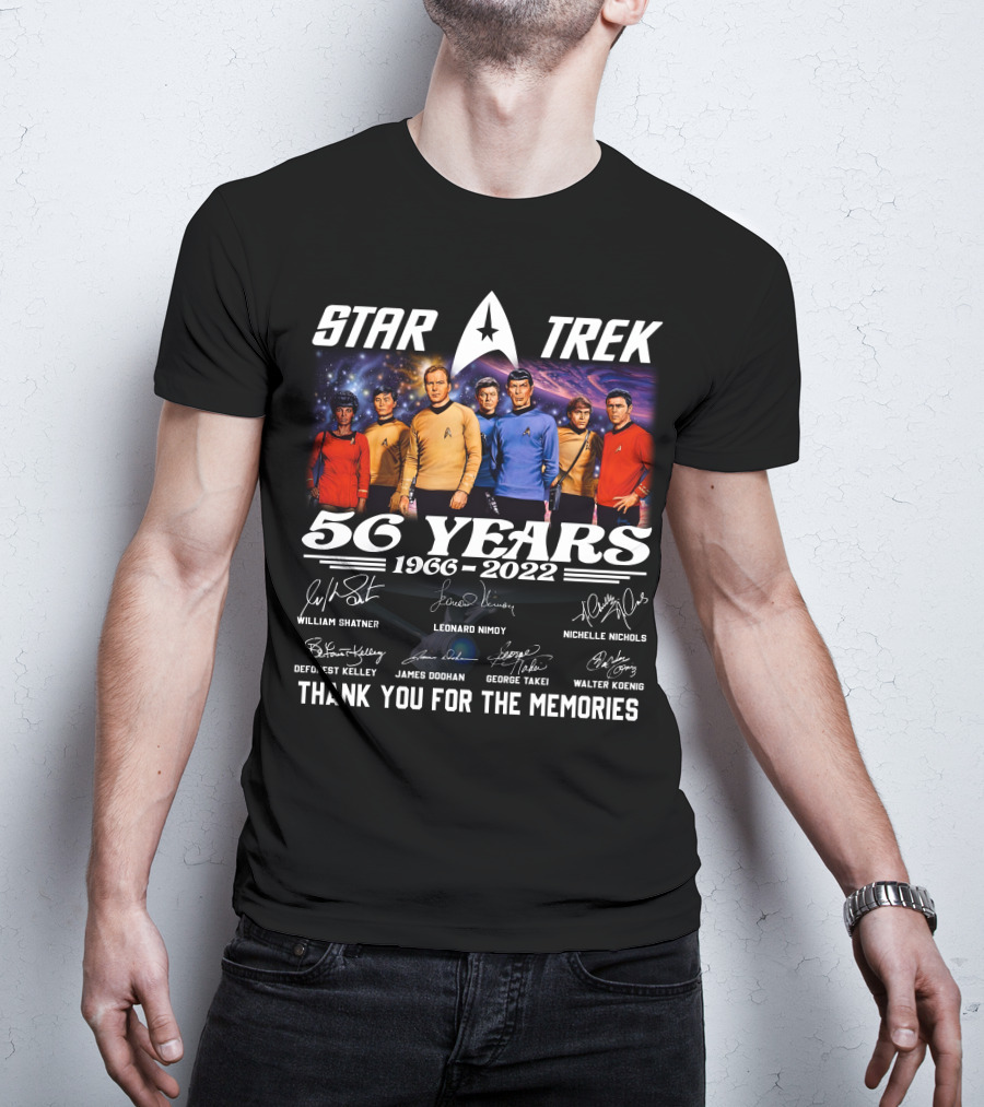 Star Trek Original Series Crew Enterprise Spaceship Image T-Shirt