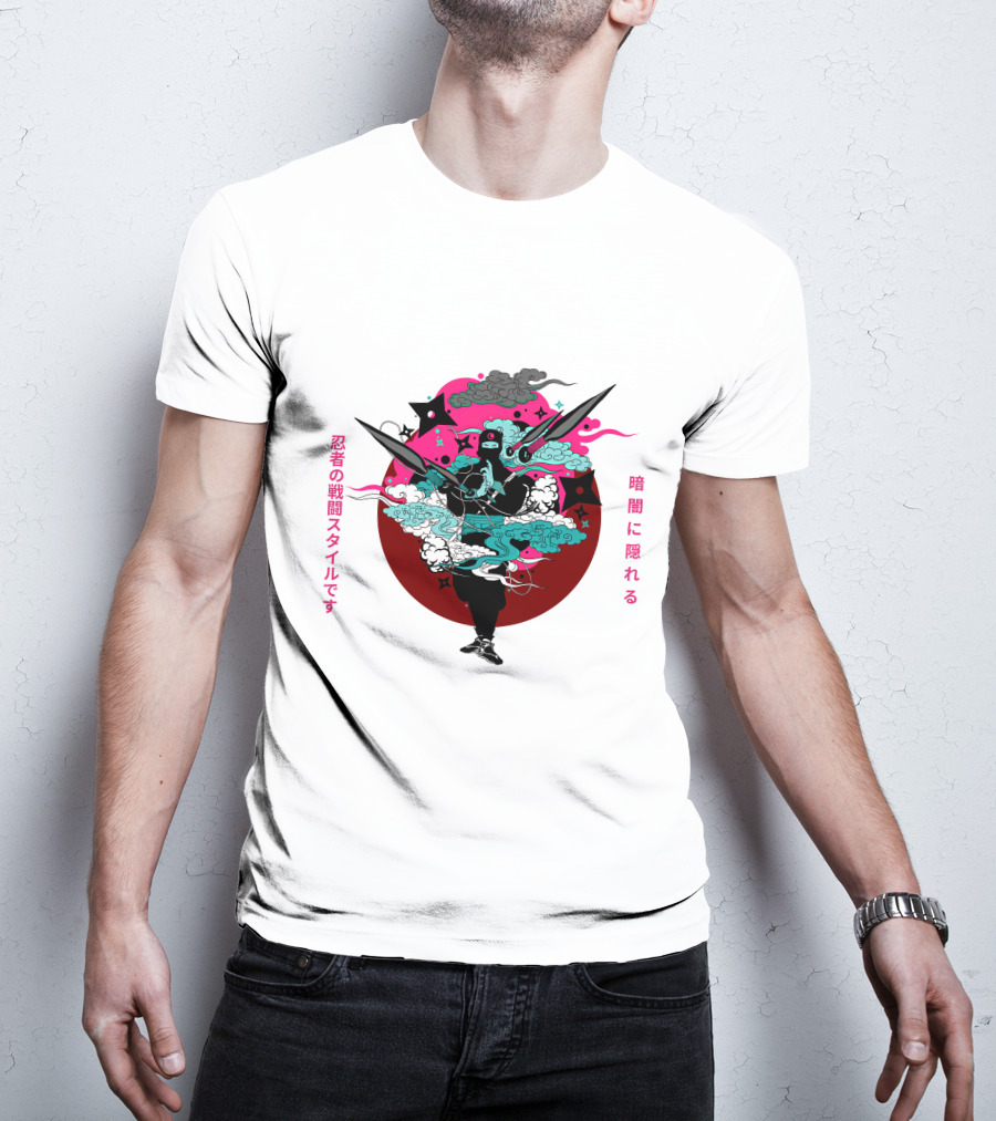Ninja Japan Hidden In The Dark Combat T-Shirt