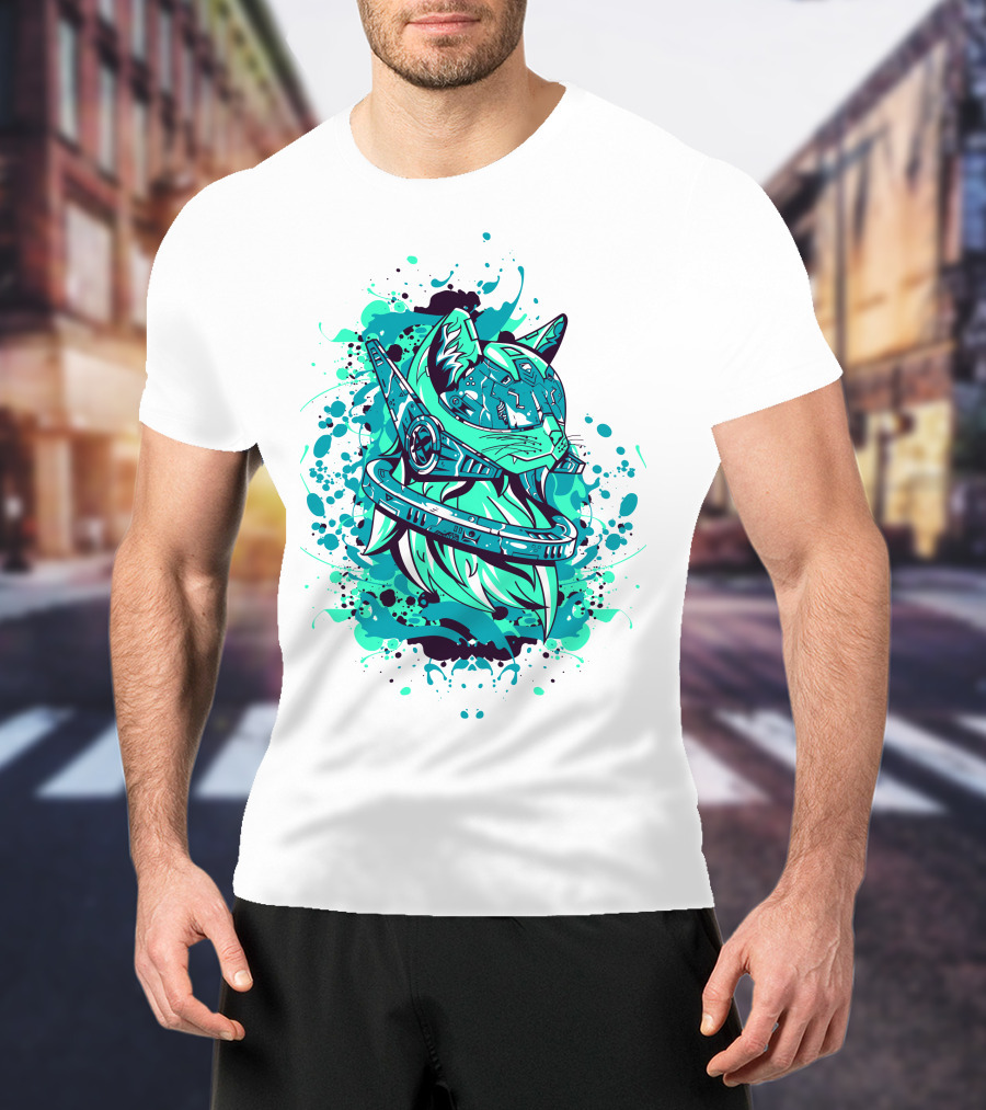 Future Cat Cybernetic Space Explorer T-Shirt
