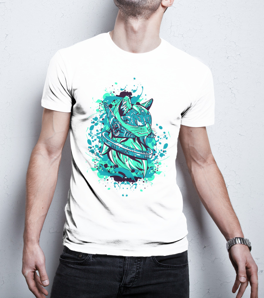 Future Cat Cybernetic Space Explorer T-Shirt