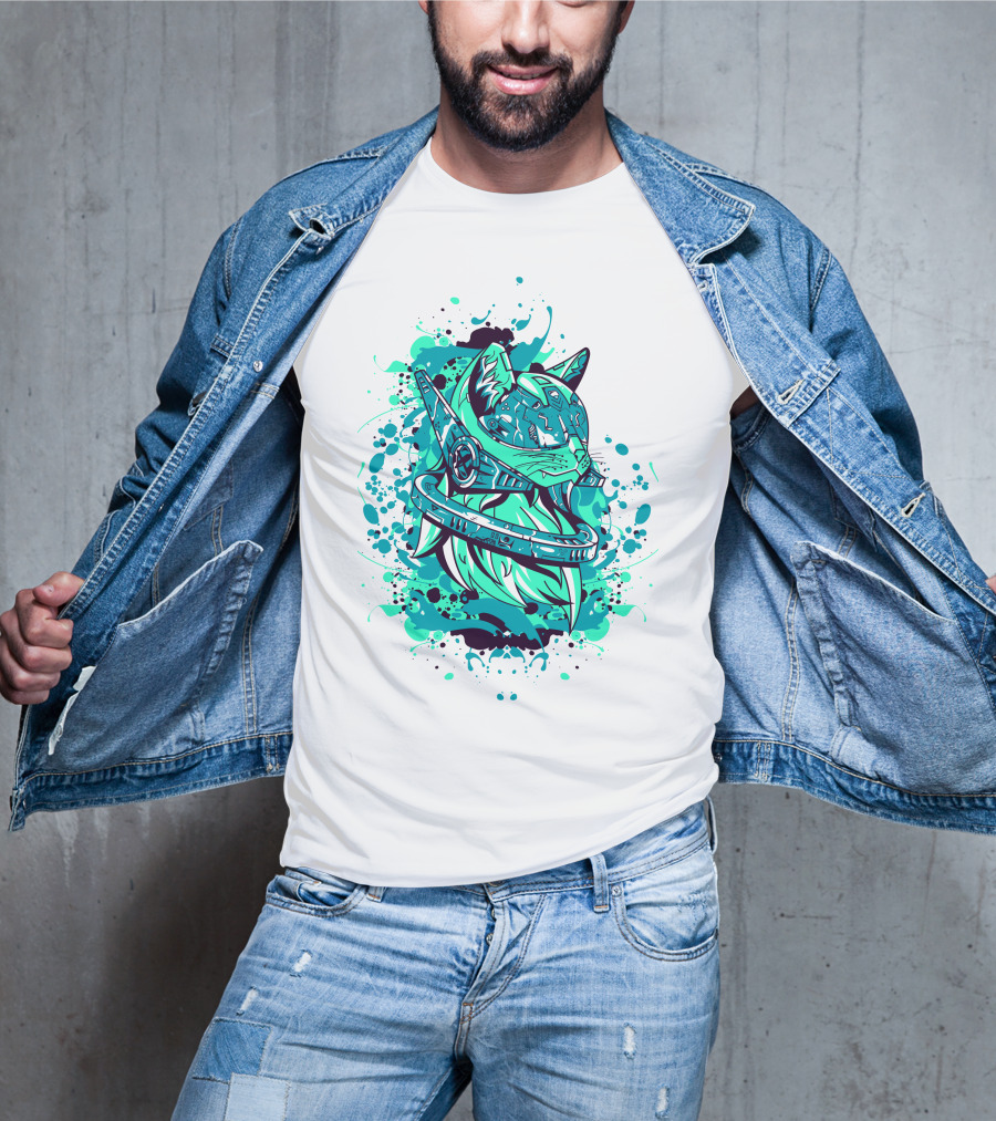 Future Cat Cybernetic Space Explorer T-Shirt