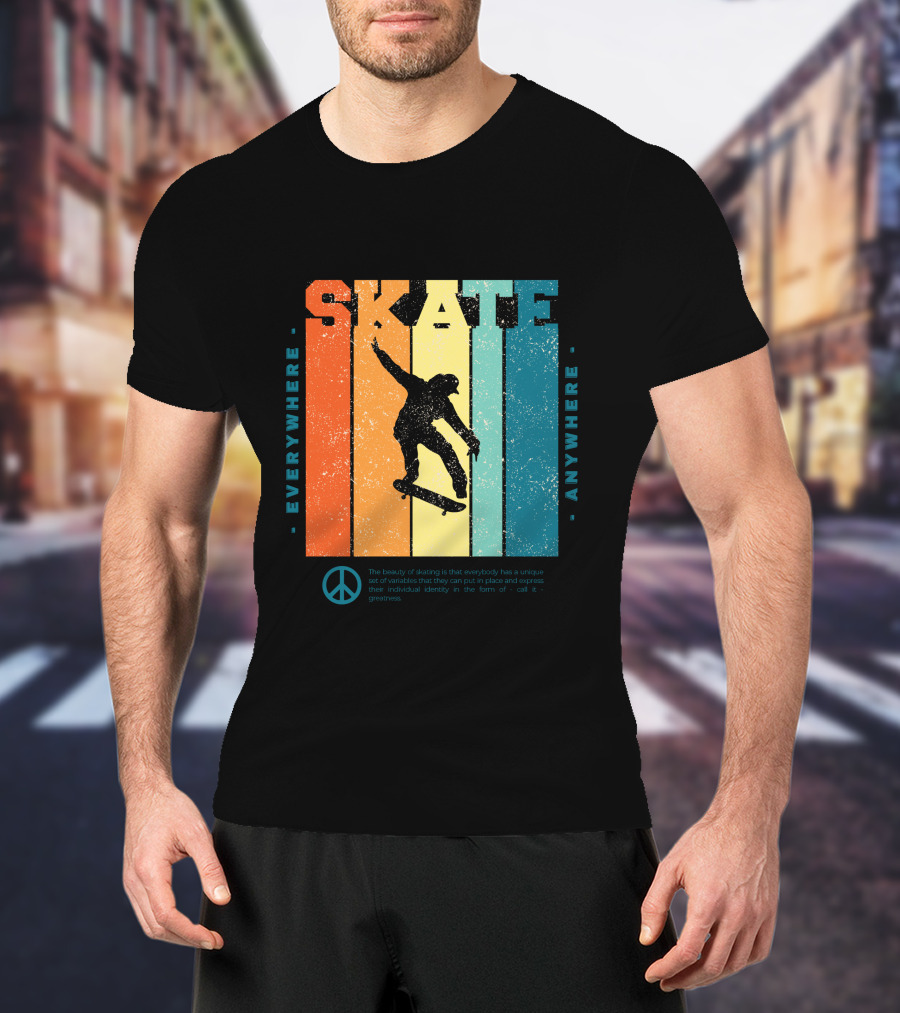 SKATE Everywhere Anywhere Peace T-Shirt