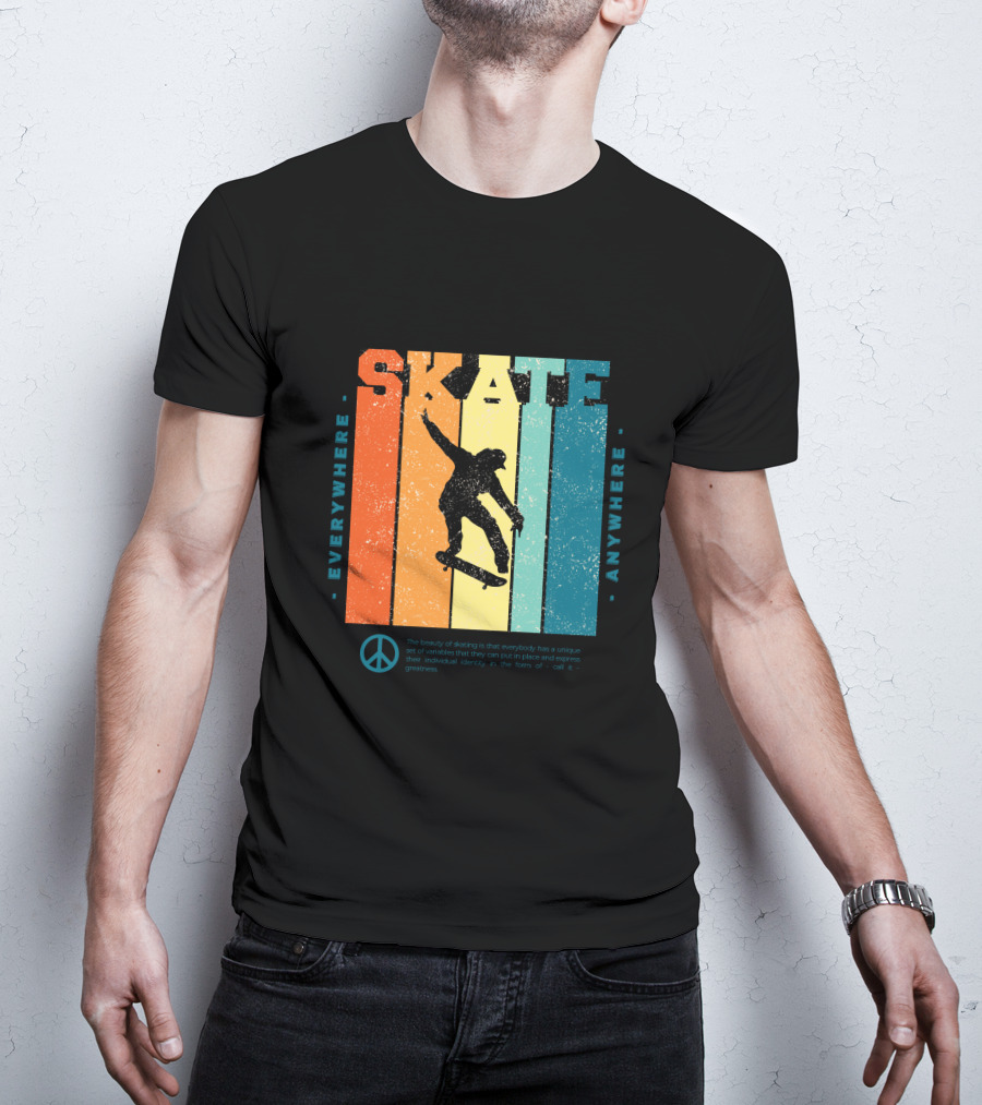 SKATE Everywhere Anywhere Peace T-Shirt