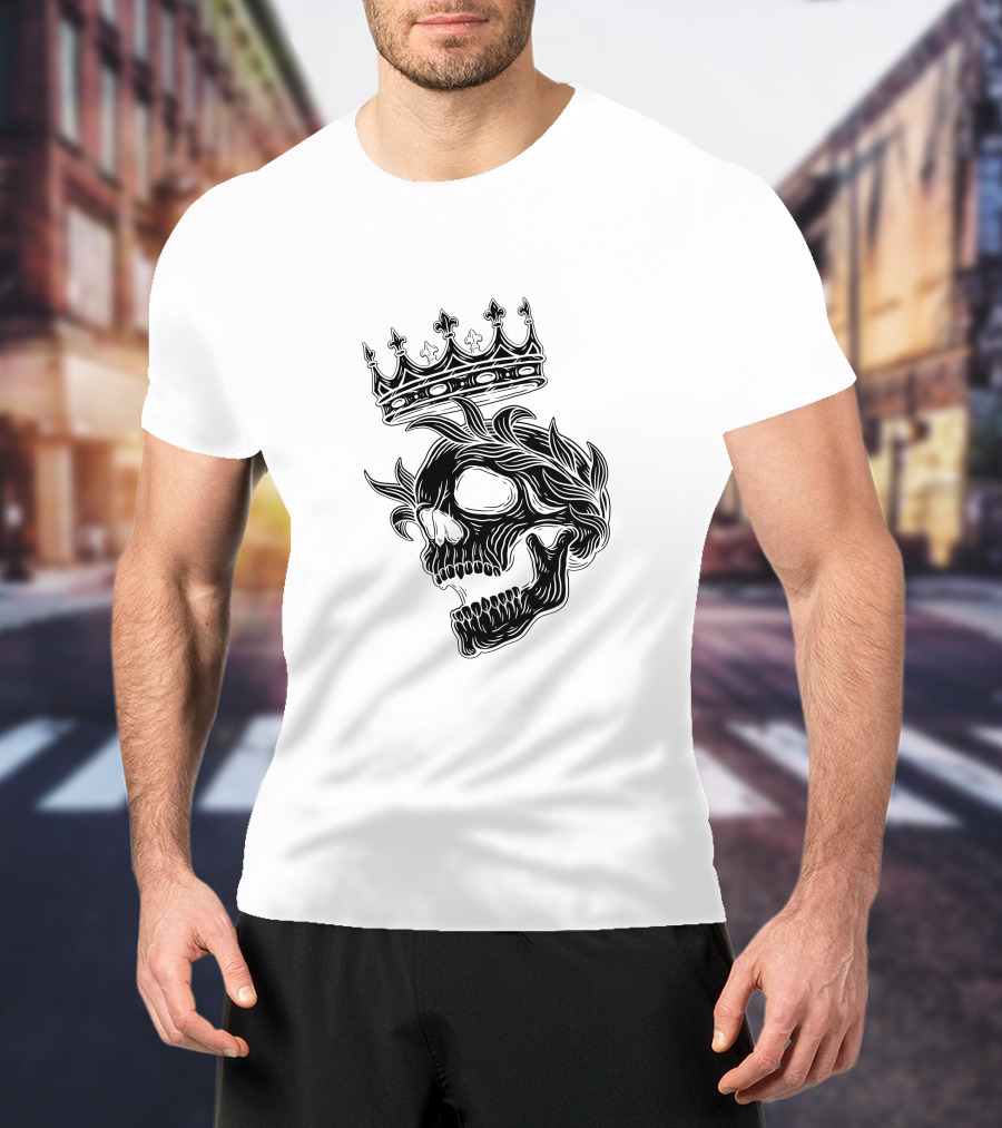 King Skull Crowned With Gothic Royalty T-Shirt
