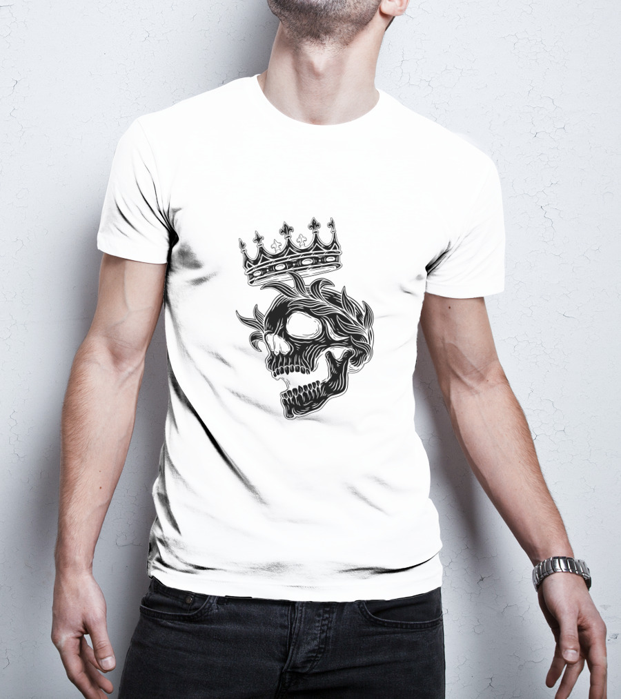 King Skull Crowned With Gothic Royalty T-Shirt