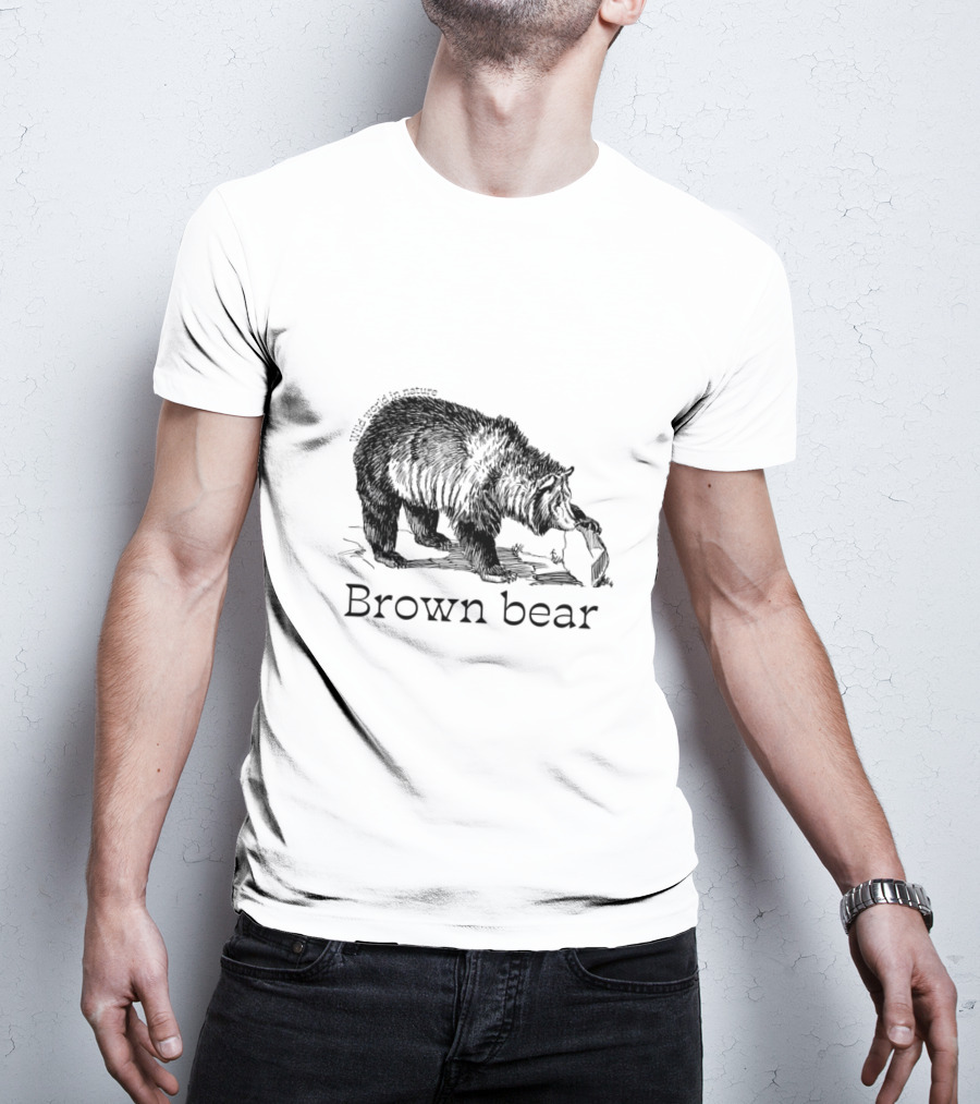 Wild World In Nature Brown Bear T-Shirt