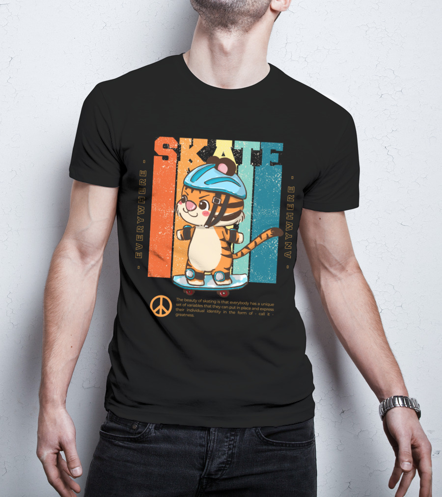 SKATE Everywhere Anywhere Tiger T-Shirt