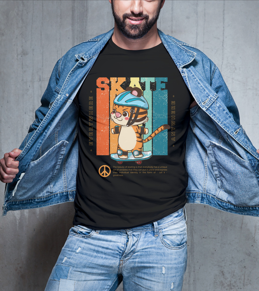 SKATE Everywhere Anywhere Tiger T-Shirt