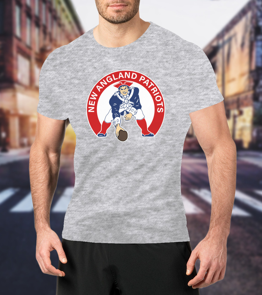 New England Patriots Classic Logo Print T-Shirt
