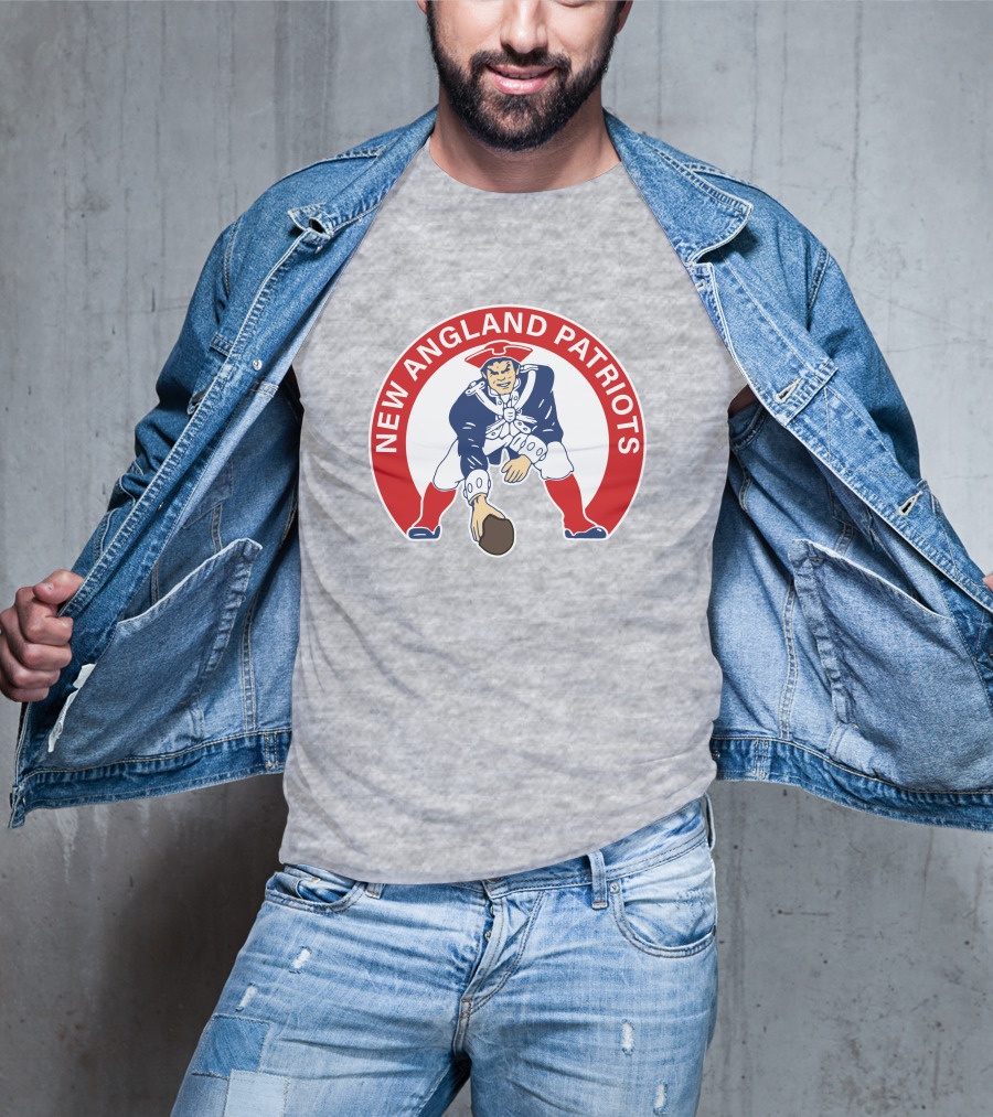 New England Patriots Classic Logo Print T-Shirt