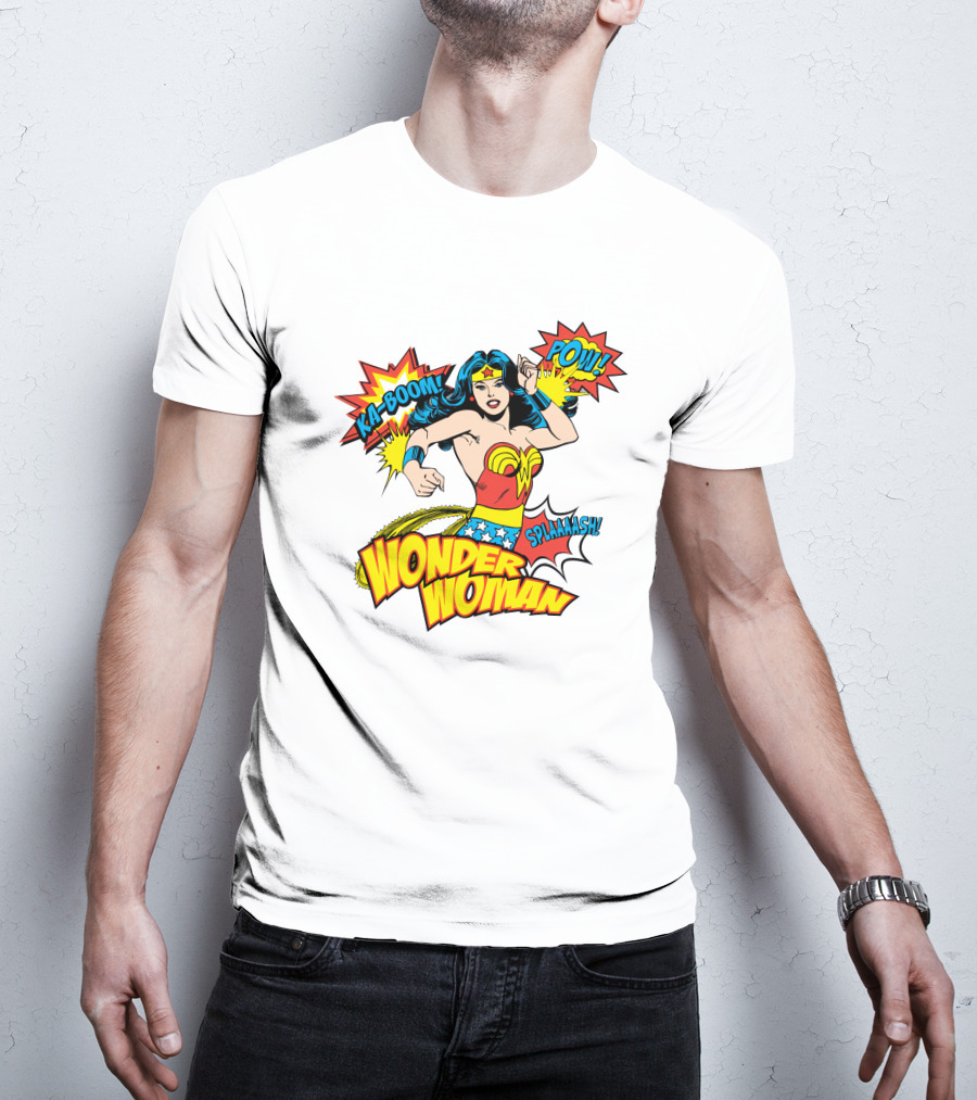 Wonder Woman DC Comics Ka-Boom Pow Splaash T-Shirt