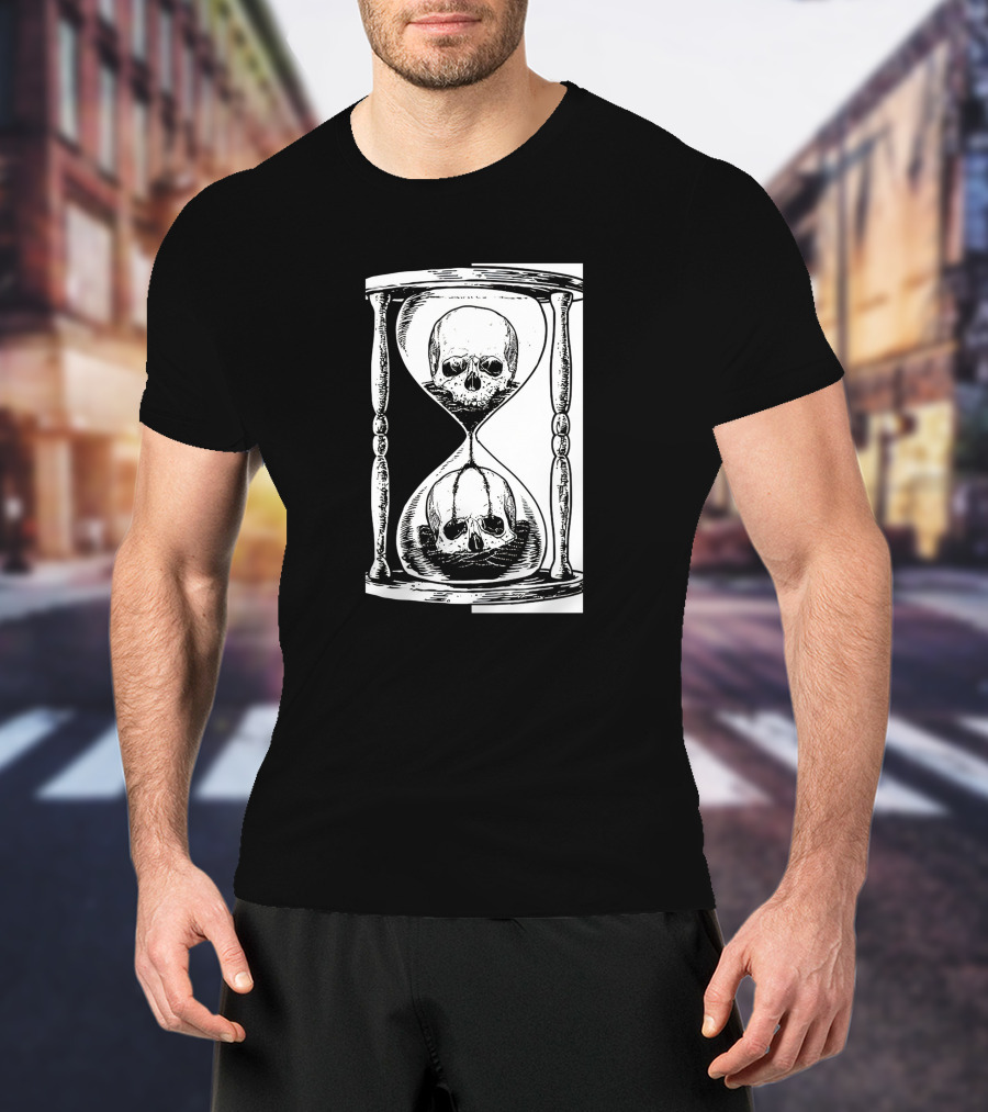 Skull Hourglass Timeless Symbolism T-Shirt