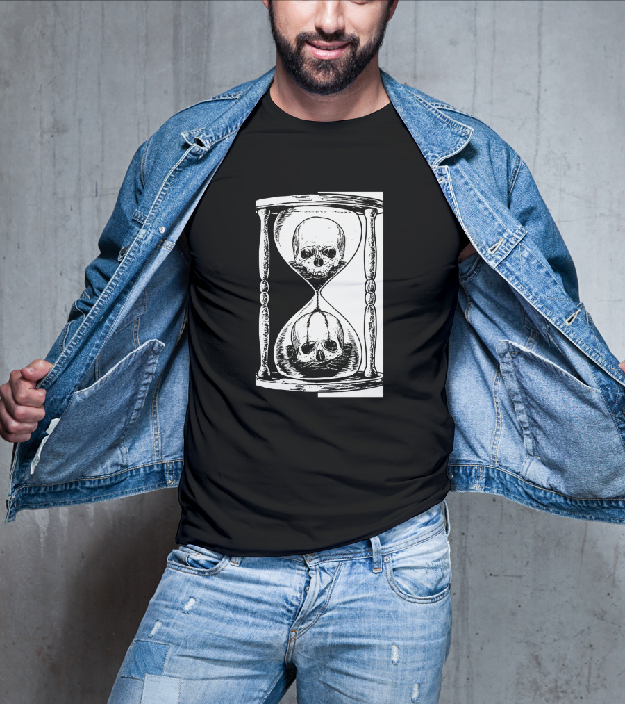 Skull Hourglass Timeless Symbolism T-Shirt