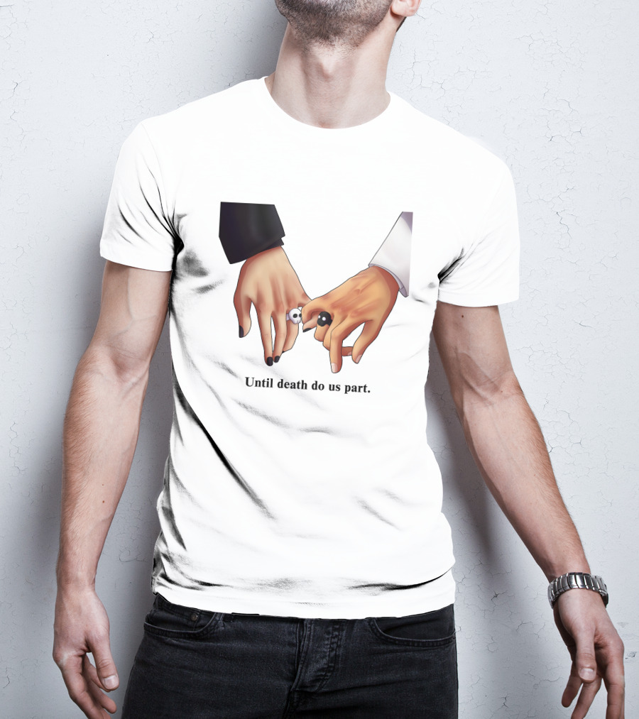 Until Death Do Us Part Yin Yang Rings Holding Hands T-Shirt