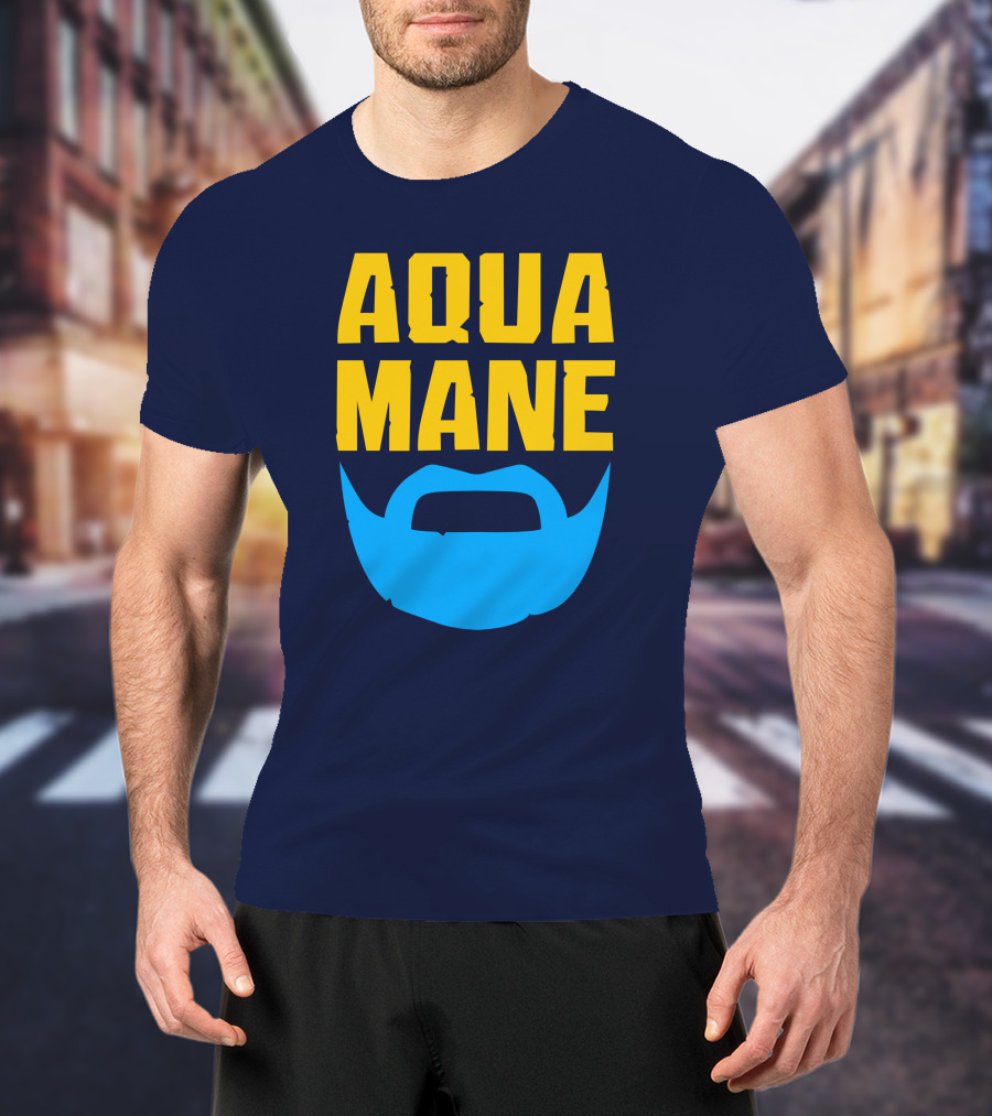 Aqua Mane Iconic Blue Beard T-Shirt
