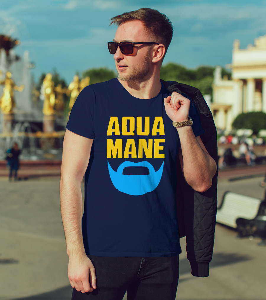 Aqua Mane Iconic Blue Beard T-Shirt