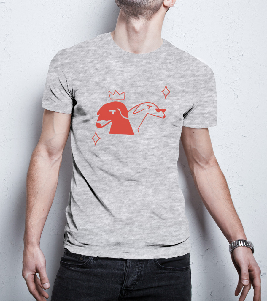 Walter And Betty Crowned Red Dog Duo With Sparkles T-Shirt