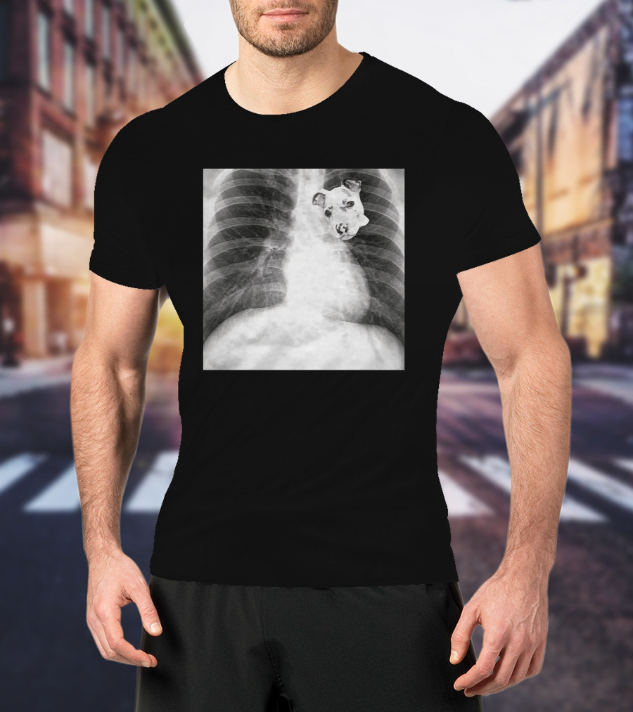 Dawg In Him X-Ray Puppy Chest Image T-Shirt
