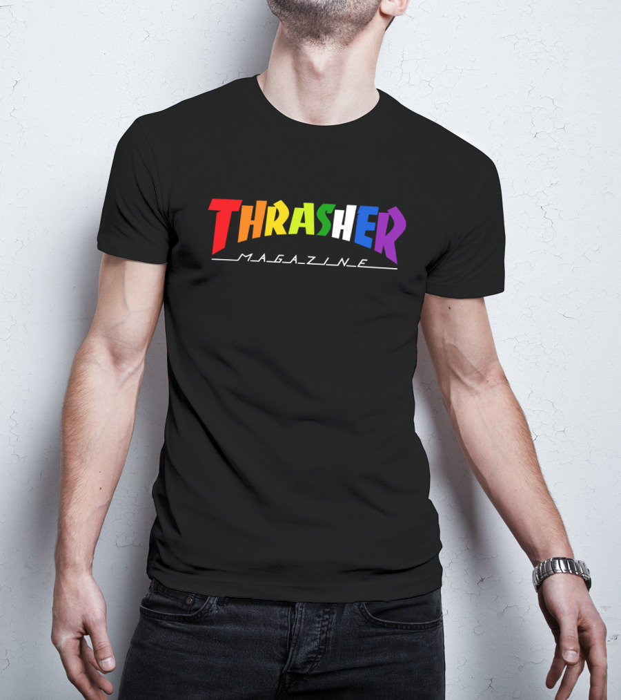 Thrasher Magazine Pride Rainbow Colors T-Shirt