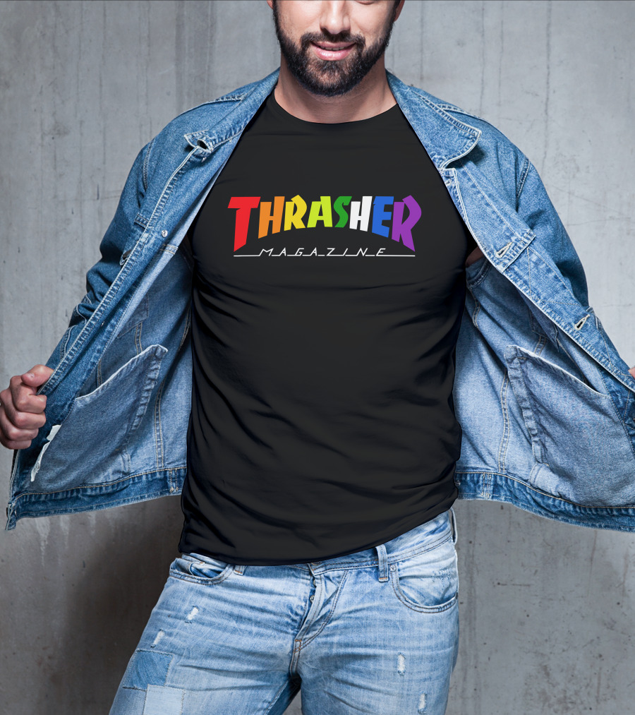 Thrasher Magazine Pride Rainbow Colors T-Shirt