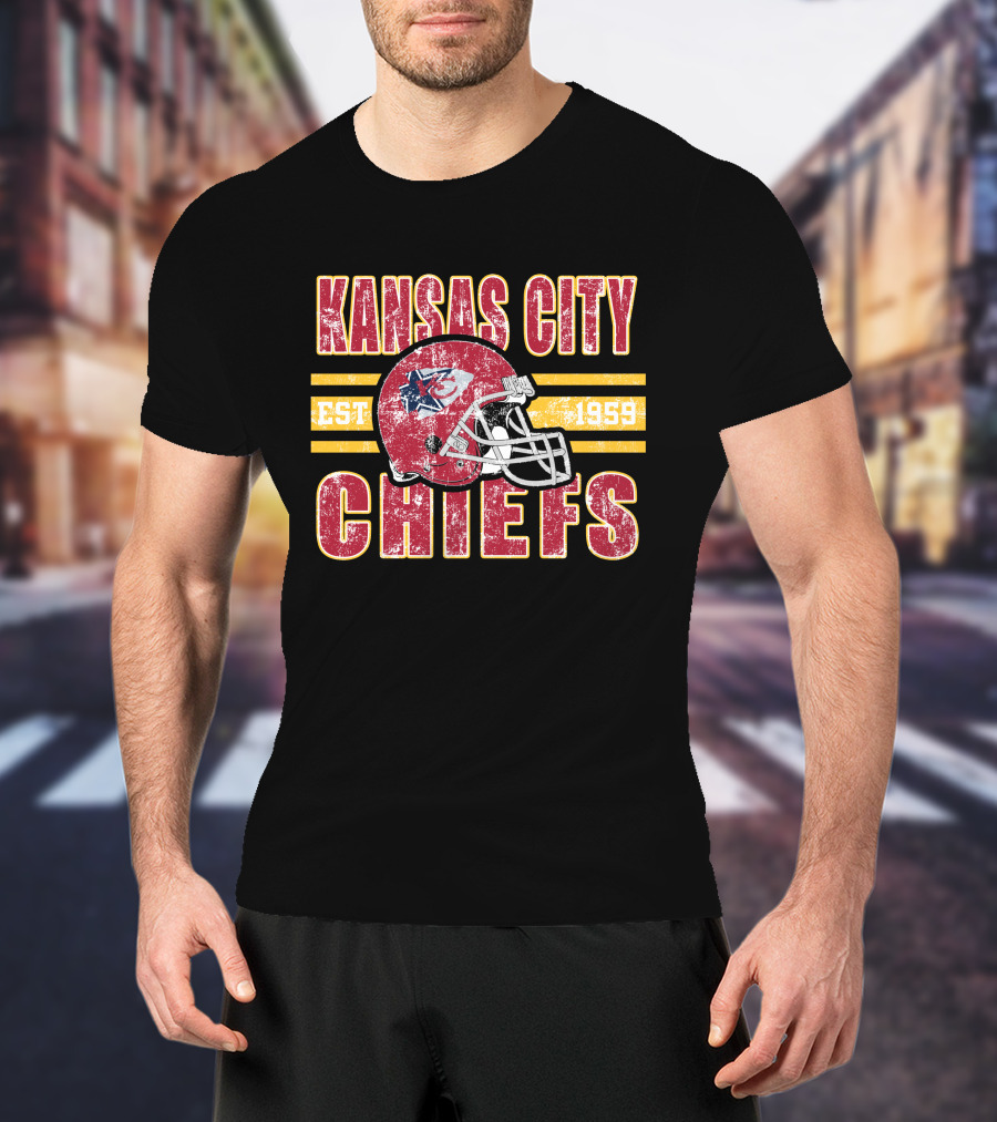 Kansas City Chiefs EST 1959 Helmet T-Shirt
