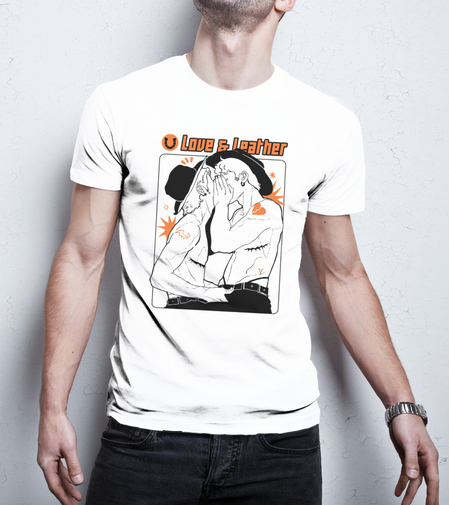 Love And Leather Noahdea Romantic Embrace T-Shirt